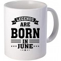 Cana personalizata "Legends are born in June"