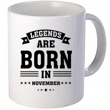 Cana personalizata "Legends are born in November"
