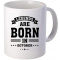 Cana personalizata "Legends are born in October"
